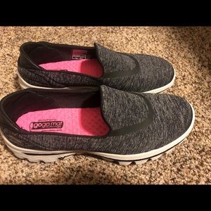 Skechers Go Go mat slip on shoes.